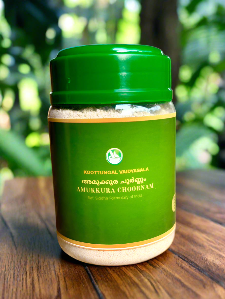 Amukkura Choornam - Traditional Siddha Medicine with 8 Authentic Herbs & Sugar
