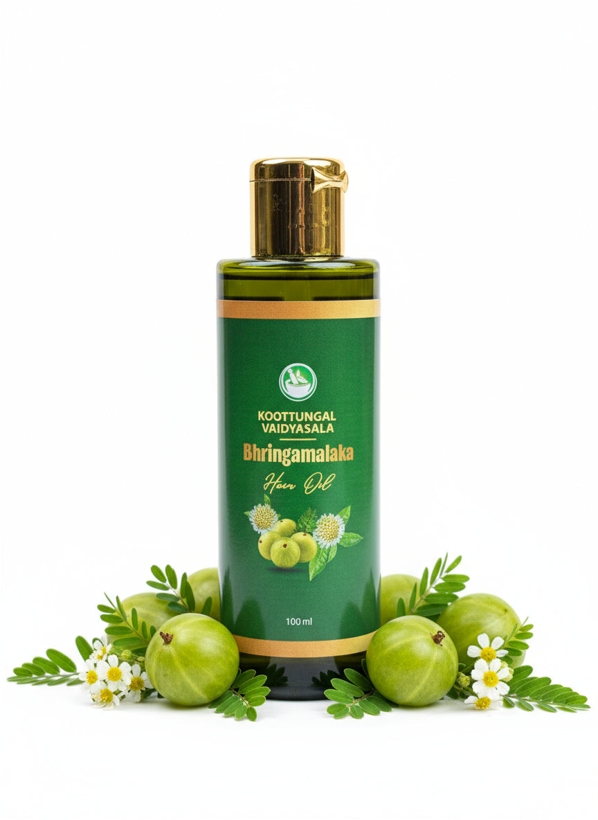 Bhringamalaka Hair Oil 100ml - Ayurvedic Hair Growth Oil for Healthy Hair