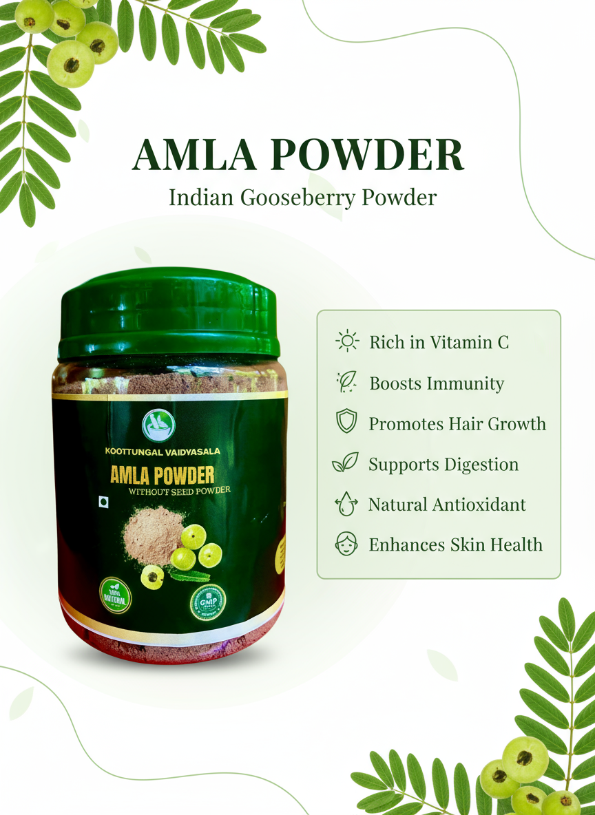 Amla Powder Banner with Product Photo