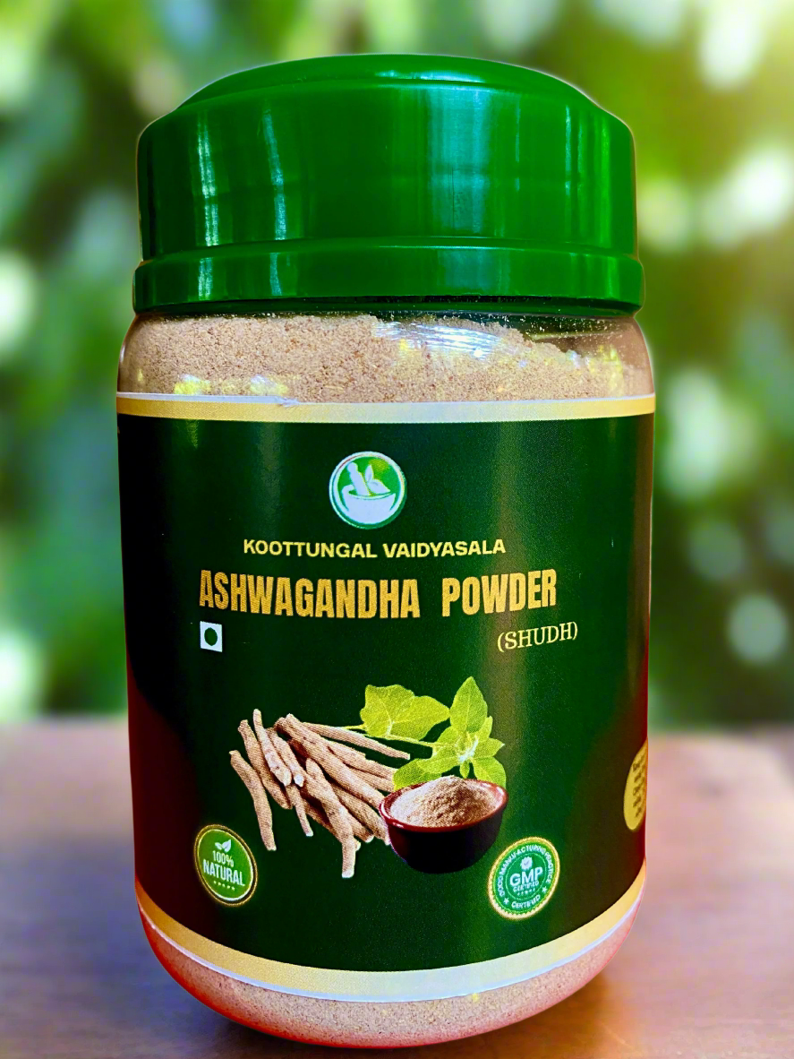 ASHWAGANDHA POWDER SHUDH -AMUKKURAM CHOORNAM SUDHI ( Withania somnifera powder processed in milk)